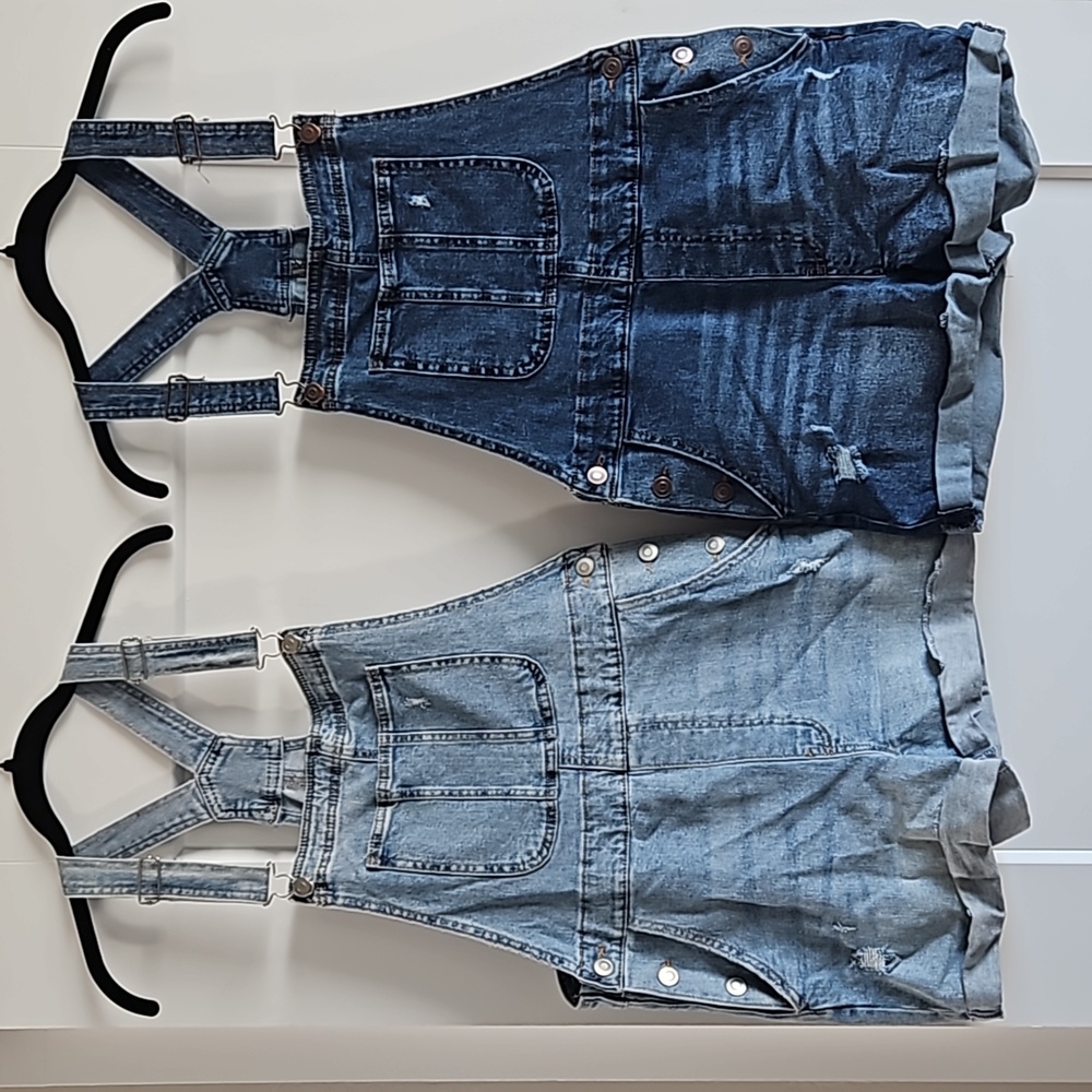 Two Pairs of Short Overalls